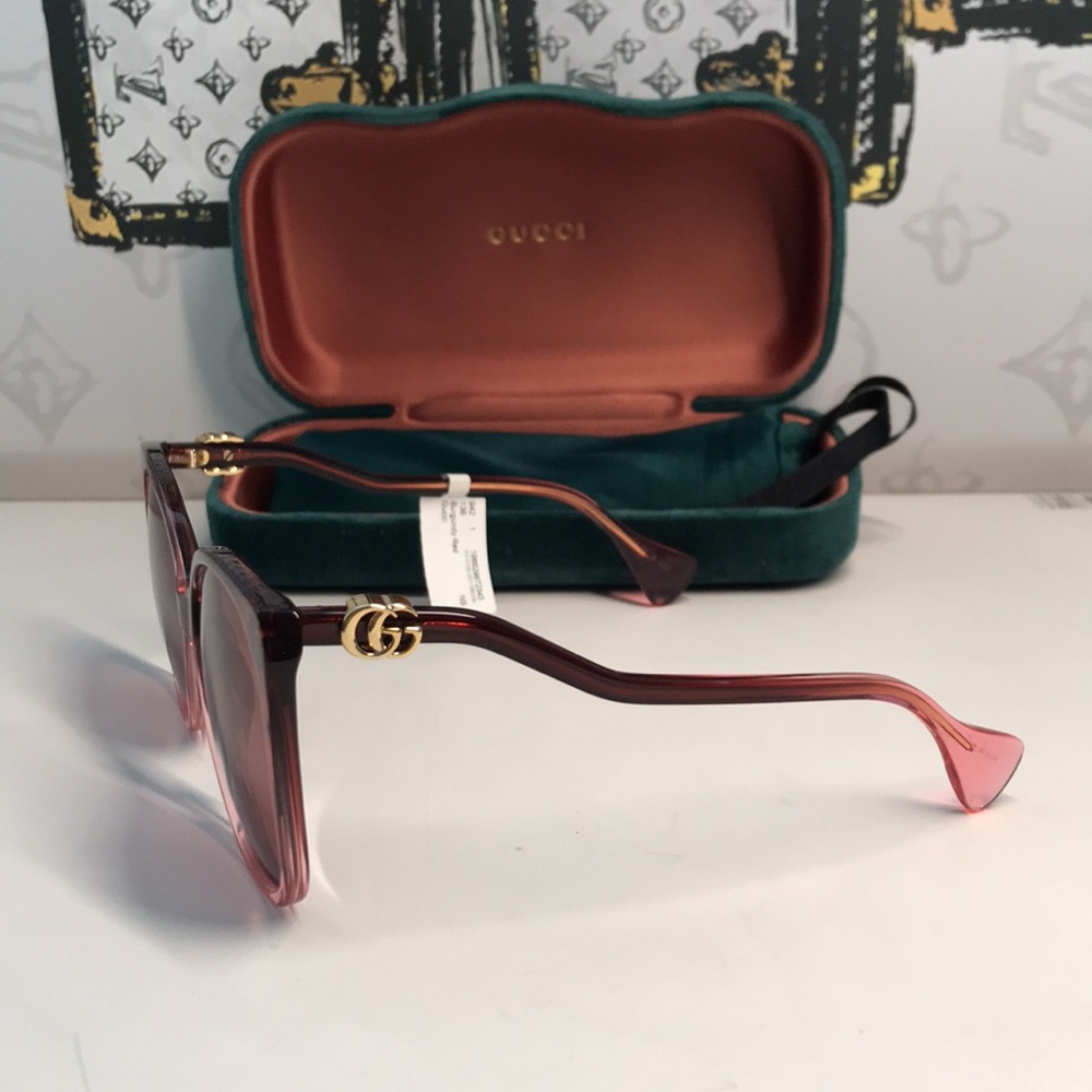 New ✨ Authentic Gucci GG1010S 004 Oversized Cat-Eye Sunglasses ✨ - Picture 6 of 13